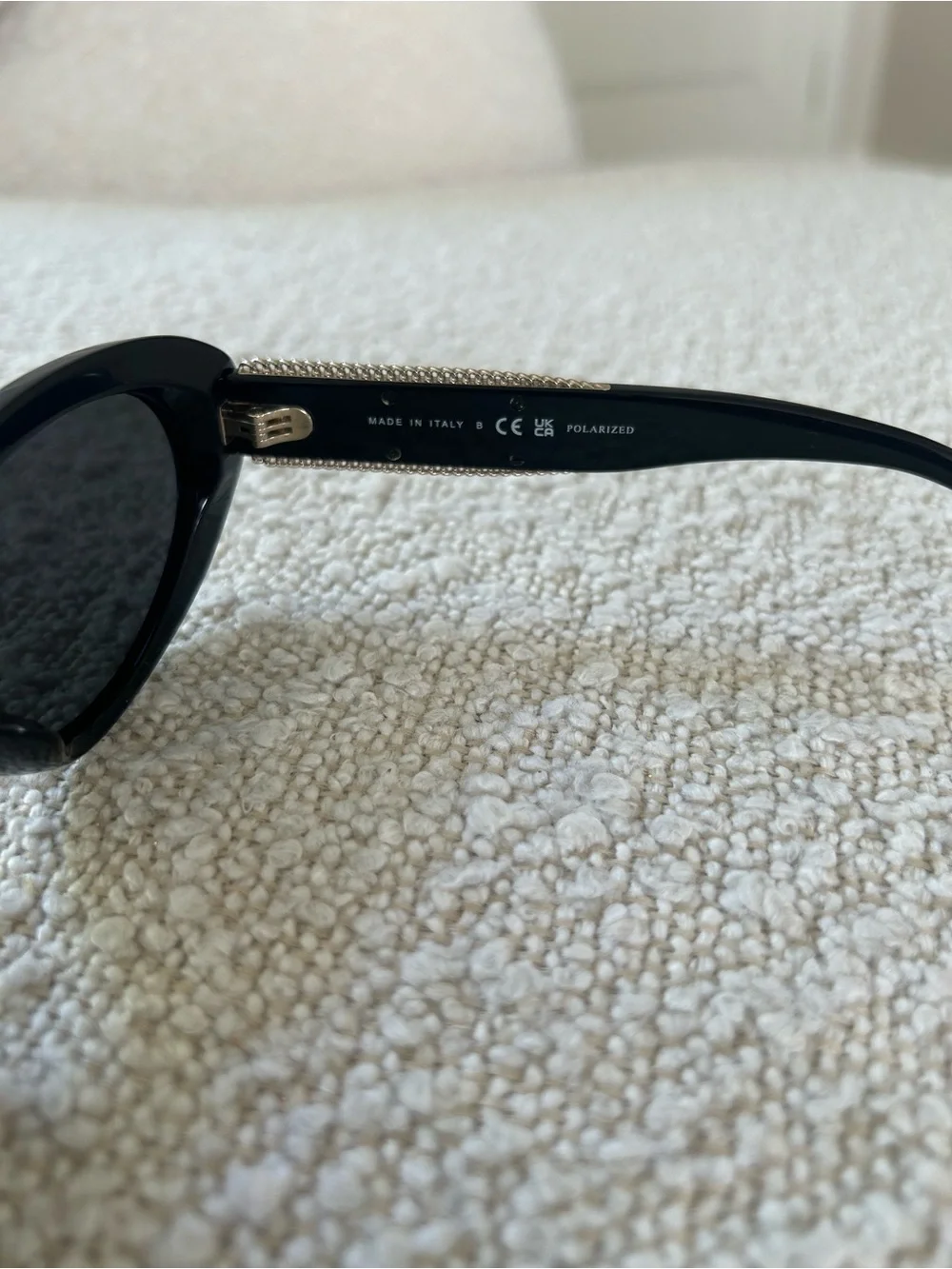 CHANEL Black Oval Logo Sunglasses